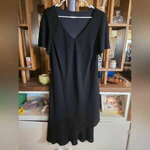 Dress Barn Women Collection Size 14 Elegant Black V-Neck Dress